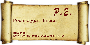 Podhragyai Emese névjegykártya